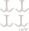 4 PCS Zinc Alloy Double Prong Ceiling Hook,Heavy Duty Coat Hook,Mug Hooks Under Cabinet Hooks,for Bathroom Kitchen Cabinet Garage...