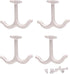 4 PCS Zinc Alloy Double Prong Ceiling Hook,Heavy Duty Coat Hook,Mug Hooks Under Cabinet Hooks,for Bathroom Kitchen Cabinet Garage...