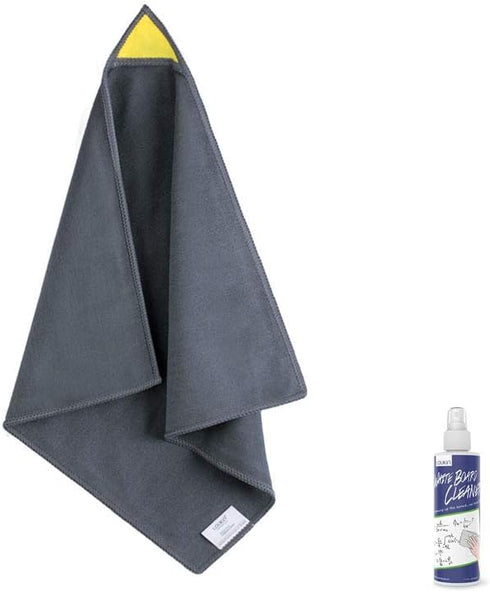loukin Magnetic Whiteboard Cleaning Cloth, Dry Erase Cleaning Cloth for Classroom, Home and Office Use, Reusable and Washable, Gray, 12" x 12" - O...