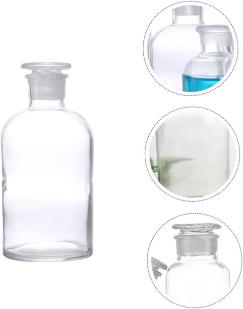 1pc Reagent Bottle 250ml Bottle Wide Mouth Labs Bottle Laboratory Chemical Storage Bottle Autosampler Vials Lip 125ml Bottle Graduated Laboratory ...