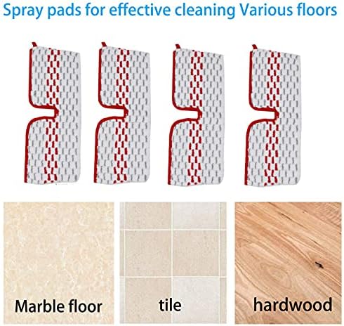 4 Pack Washable Microfiber Replace Mop Refill Fit for Promist Max Spray Mop Pad Replacement Head...