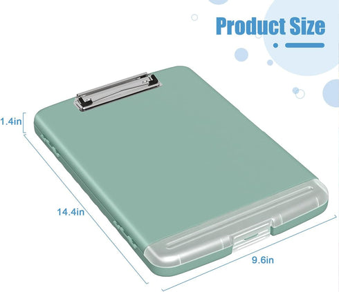 Hongri Plastic Clipboard with Storage, Folder Nursing Clipboard Side Opening, Heavy Duty Clips, Slim Clipboard Storage Box, Light Weight, Smooth W...
