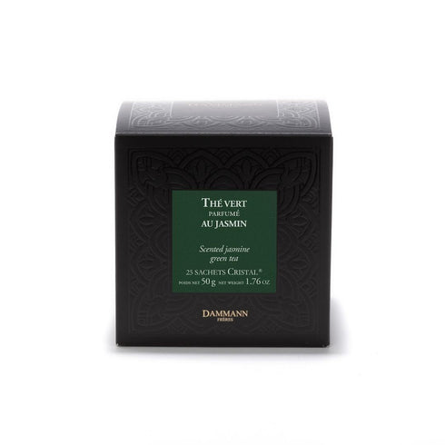 Dammann Freres Sachets, Vert Au Jasmin Tea Bags, Premium Gourmet French Jasmine Green Tea, 25 Count (Single Pack)...
