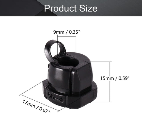 Fielect Round Cable Wire Strain Relief Bush Grommet Round Strain Relief Bushing Electric Cable Protection Cord Buckle 6N-4 15 Pcs...