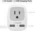 TESSAN UK Ireland Hong Kong Power Adapter, International Travel Plug with 2 USB, Type G Converter Outlet Adaptor Charger for USA to British Englan...