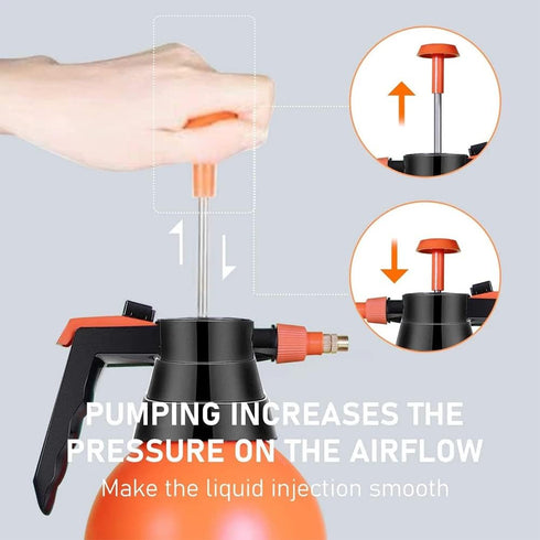 Garden Pump Sprayer 0.5Gallon/68oz Hand-held Lawn Pressure Spray Bottle with Adjustable Nozzle for Spraying Weeds/Watering/Home Cleaning/Car Washi...