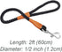2 FT Short Dog Leash, Soft Strong Braided Leash with Leather Tailor Connection Pet Rope Leash for Small Medium Large Dogs (24 Inch x 1/2'')...