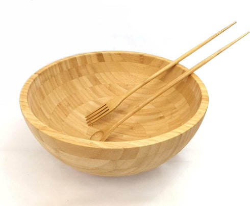 JapanBargain 3789, Bamboo Cooking Chopsticks with Spoon and Fork 3-in-1 Taste and Cook Cooking Utensil for Deep Frying Shabu Hot Pot Noodles, 13 i...