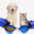 Collapsible Dog Bowl, 4 Pcs Collapsible Dog Water Bowls for Dogs Cats, Portable Pet Feeding Watering Dish for Walking Parking Traveling with Carab...