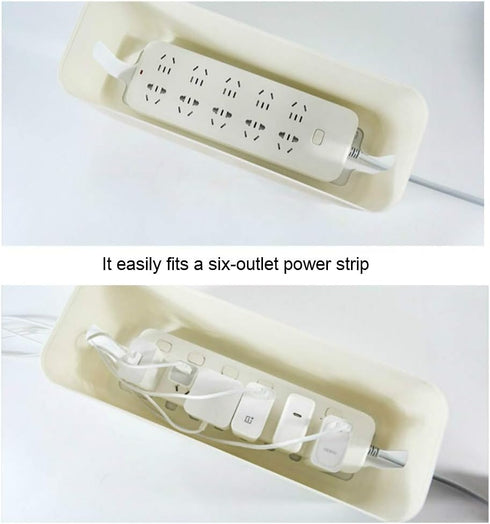 Cable Management Box| Power Stripe Organizer|Cord Organizer Box| Hide and Conceal Power Strips and Electrical Cords from TVs, Computers, and Desks...