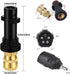 5 in 1 Pressure Washer Rotating Turbo Adjustable Nozzle Tip 4000 psi and 1/4'' Quick Connect Fitting Pressure Washer Gun Adapter for Karcher K2, K...