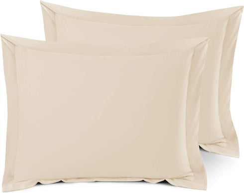 Nestl Soft Pillow Shams Set of 2 - Double Brushed Microfiber Pillow Covers - Hotel Style Premium Bed Pillow Cases, with 1.5” Decorative Flange, St...