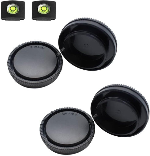 Body Cap + Rear Lens Cap Cover for Sony Alpha E Mount A7R V A7R IV A7R III A7R II A7R/A7 IV A7 III A7 II A7/A7C II A7C/A7S III A7S II A7S / A9 III...