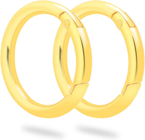 10 Pack 1-1/4" Trigger Spring O Rings, Metal Round Carabiner Clip Snap Hook, Spring Keyring Buckles for Replacement Purse Strap, Paracord Lanyard ...