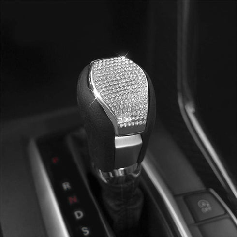 LECART Gear Shift Knob Cover Trim Bling Car Interior Decoration Accessories Crystal Auto Decors Compatible for Honda Civic EX EX-T LX Coup EX-T LX...