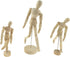 Set of 3 Wooden Pine Movable Joint Family Model for Art Mannequin Sketch Reference Home Decor(Daddy Mommy Child)...