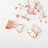 Rose Gold Metal Binder Clips with Heart Shaped Handle 0.74"/19mm foldback Clips in Acrylic Crystal Box Invoice Bill Clip Decorative Paper Clips No...