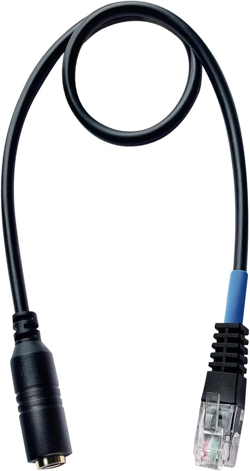 Headset Adapter Converter Standard Female RJ9 to 3.5mm Plug Handset/Headset Plug for Ciscoo Office Telephone and Plantronicss Amplifier: M10 M12 M...