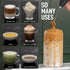 2 in 1 Milk Frother for Coffee - Durable Handheld Frother Electric Drink Mixer Handheld, Mini Electric Whisk for Coffee, Matcha, eggs, etc (With S...