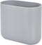 iDesign Cade Oval Slim Trash, Compact Waste Basket Garbage Can for Bathroom, Bedroom, Home Office, Dorm, College, Matte Gray...