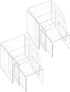 6-Pack Clear Acrylic Display Risers, Showcase Shelf for Figures, Cupcakes and Jewelry Display Stands, 3 Large Size - 3'' x 4'' x 5''...