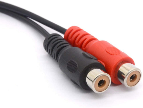 6.35 to RCA Splitter Cable, 6.35mm 1/4 inch TRS Stereo Jack Male to 2 RCA Phono Female Plug Adapter Cord 20cm/8inch...