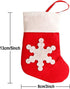 12Pcs Mini Christmas Stockings Snowflake Tableware Holders, Small Candy Pouch Bag Knife Spoon Fork Bag Christmas Socks Decoration for Xmas Decorat...