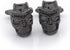 Mens Gun Black Vintage Skull Head with Hat Cross Bones Cufflinks for Wedding Business Cuff Links...