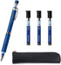 ZEBRA Type Lx 0.3 and 0.3 HB leads, qullity original Black slim pen case (Blue), 1 Count (Pack of 5)...