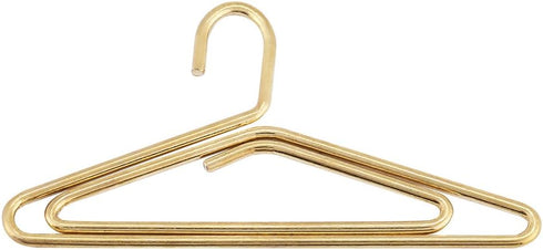 24PCS Paper Clips, Gold Paperclips with Storage Box Cute Hanger Shape Paper Clip Stainless Steel Paper Clip Small Paper Clips Multi Function Paper...