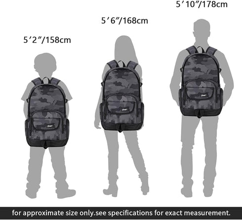 rickyh style School Backpack Travel Bag for Men & Women Lightweight College Back Pack with Laptop Compartmen...