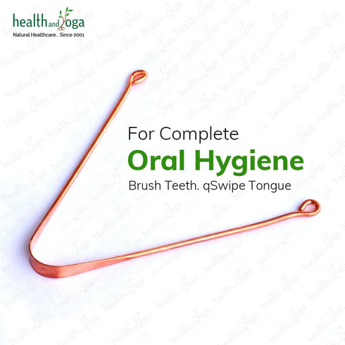 HealthAndYoga™ qSwipe Lite Copper Tongue Cleaners (Pack of 3) – Prevents Bad breath, Improves taste- Flexible, Curved ends provide good grip – Com...