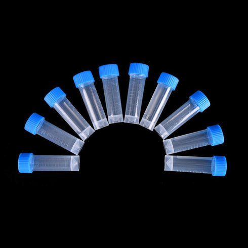 36PCS Cryo Tubes 5ml, Plastic Small vials with Screw caps Sample Tubes,PP Material ?with Silica Gel Gasket?Free from DNase, RNase, Human DNA...