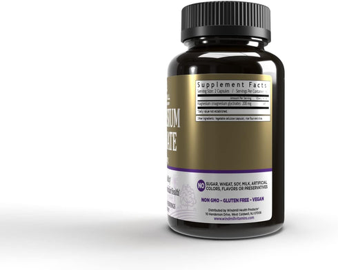 Windmill Natural Vitamins Magnesium Glycinate 200 mg, Supports Muscle, Joint, and Heart Health, Energy and Bone Support, Veggie Capsules, Gluten F...