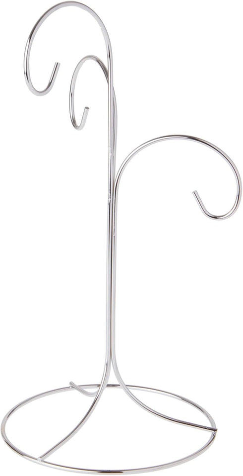 Bard's 3 Tiered Silver Ornament Stand, Tree, 10.75" H x 5.125" W x 5.125" D...