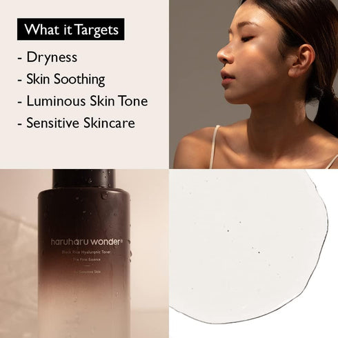 Haruharu Wonder Black Rice Hyaluronic Toner for Sensitive Skin 10.1 fl.oz / 300ml | Alcohol Free, Fragrance Free | Vegan, Crurelty Free, EWG-Green...