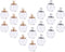 PH PandaHall 50 pcs 12mm Mini Empty Clear Glass Globe Bottles Wish Ball Bottles DIY Pendant Charms with Platinum & Golden Brass Bails Cap for Earr...