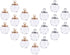 PH PandaHall 50 pcs 12mm Mini Empty Clear Glass Globe Bottles Wish Ball Bottles DIY Pendant Charms with Platinum & Golden Brass Bails Cap for Earr...