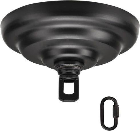 Vintage Steel Canopy Kit with Hardware for Chandelier or Swag Light Fixtures ,Heavy Duty,5 in Diameter,Includes Loop, Cross Bar and Mounting Screw...