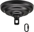 Vintage Steel Canopy Kit with Hardware for Chandelier or Swag Light Fixtures ,Heavy Duty,5 in Diameter,Includes Loop, Cross Bar and Mounting Screw...