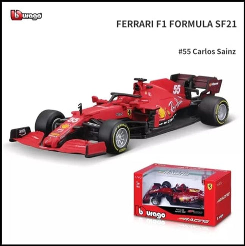 Bburago B18-36829S 1:43 F1 2021 Ferrari SF21 SAINZ, Assorted Designs and Colours for Unisex Adult...