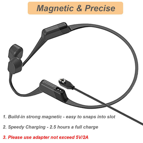 Charging Cable for Shokz Openrun/Openrun Pro/OpenRun Mini/Aftershokz Aeropex & Opencomm, Magnetic USB Charger for Shokz Bone Conduction Headphones...