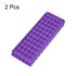uxcell Polypropylene Test Tube Rack Double Panel 60 Well for 0.5ml/1.5ml/2ml Centrifuge Tube Holder Purple 2Pcs...