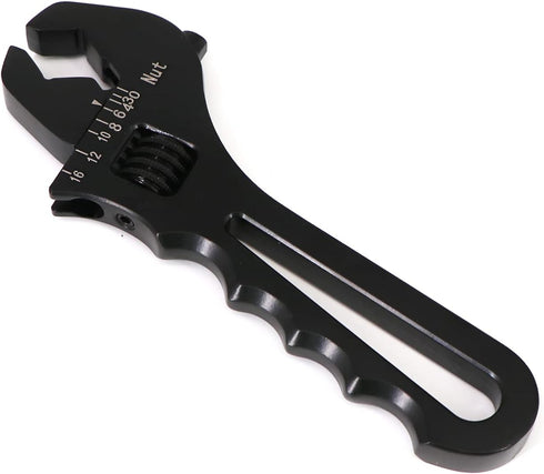 Dokili 3AN-16AN Adjustable Fitting Wrench Lightweight Black Aluminum Tool Spanner for An Hose Fitting Adapters End...
