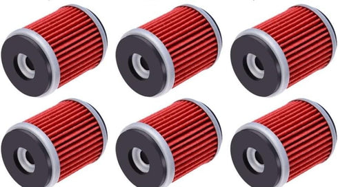 6-PACK Oil Filter Oil Filters Replacement Fit for Yamaha YZ250 XT250 YBR250 YFZ450 YFZ450R YFZ450W YFZ450X YFZ459R YZ250F YZ450F WR250F WR250R WR4...