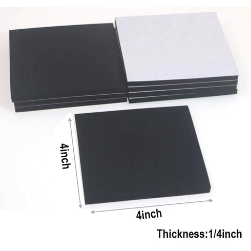 Adhesive Backed Foam,Adhesive Foam Padding 4 Inch Long X 4 Inch Wide X1/4 Inch Thick,Foam Padding Sheet for Furniture Cars Speakers (6, 4" x 4" x ...