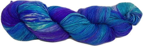 100% Recycled and Hand-Dyed Silk Roving Worsted Yarn, Luxurious & Soft Silk Roving | Ideal for Knitting, Crocheting, Crafting | Smooth Texture & f...
