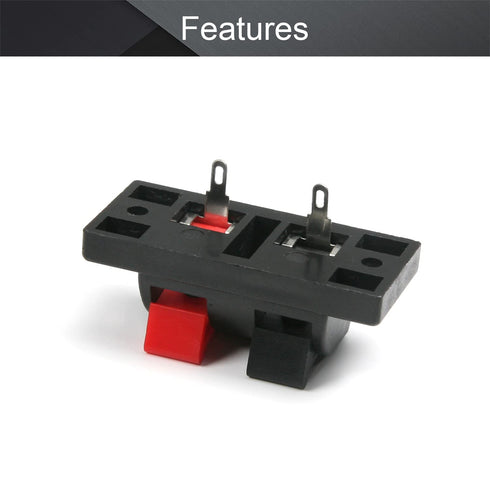 Fielect 5Pcs Spring Speaker Terminal Clip 2 Way Speaker Spring Connection Clip Jointing Clamp Jack Socket Push Release Connector Speaker Terminal ...