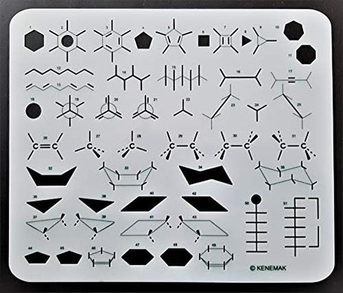 Oganic Chemistry Stencil Drawing MoleculeTemplate...