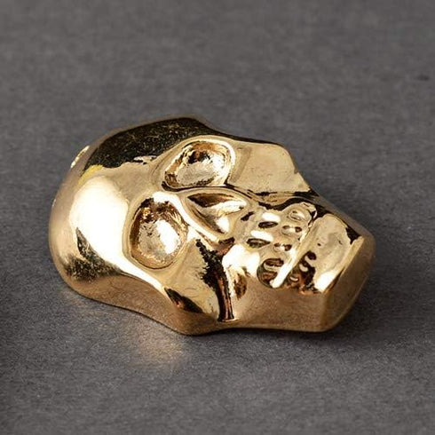 4-pcs Metal Skull Button with Shank 18mm x 26mm, TR-10599 (Gold)...